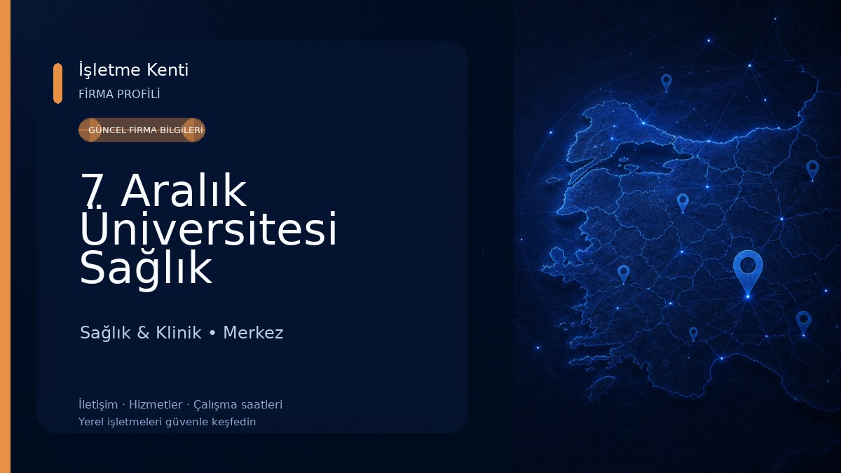 7 Aralık Üniversitesi Sağlık Hizmetleri Meslek Yüksekokulu Sağlık & Klinik