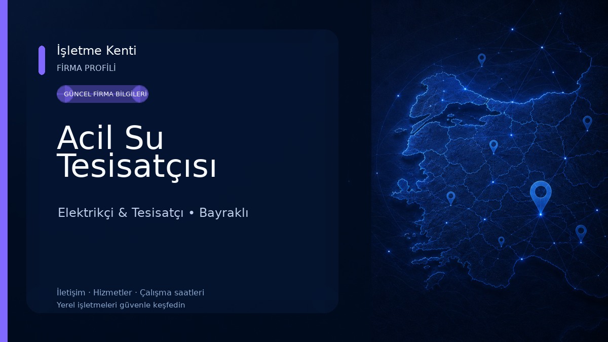 Acil Su Tesisatçısı Elektrikçi & Tesisatçı