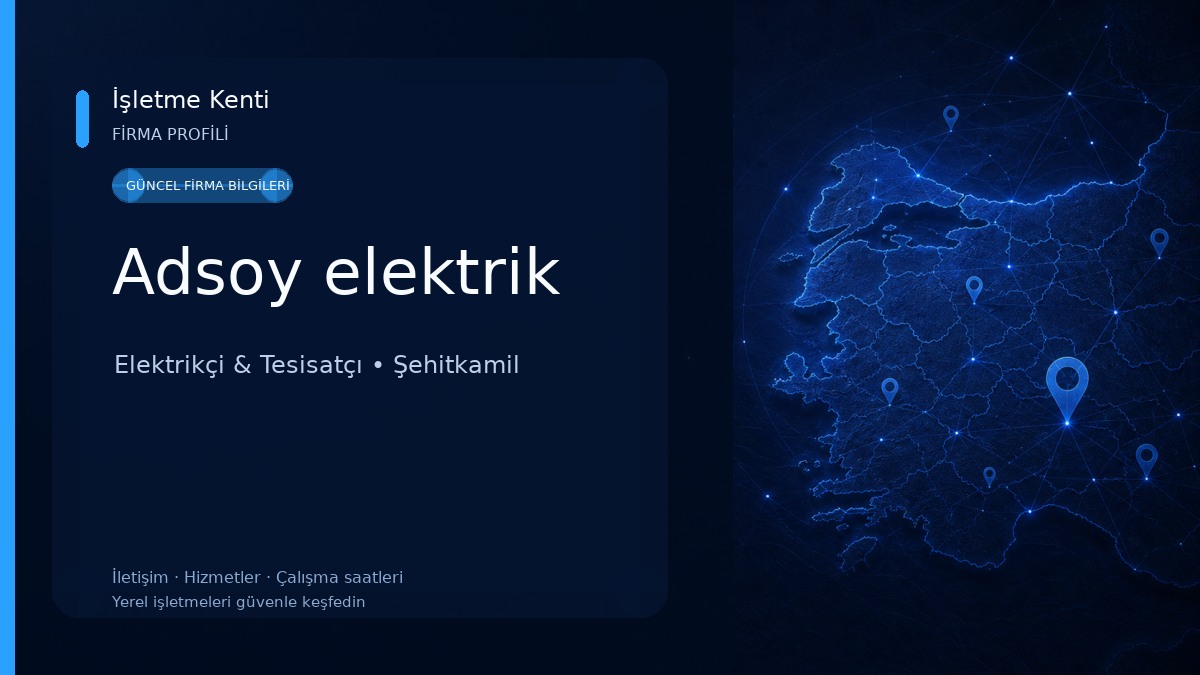 Adsoy elektrik Elektrikçi & Tesisatçı