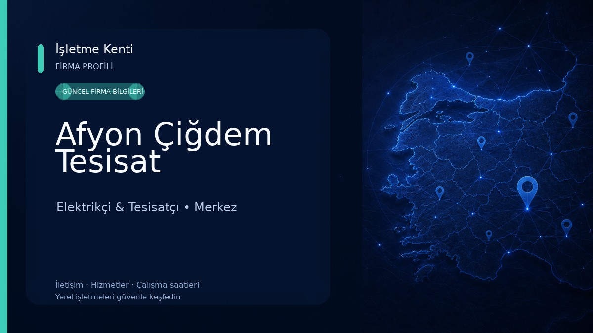 Afyon Çiğdem Tesisat Elektrikçi & Tesisatçı