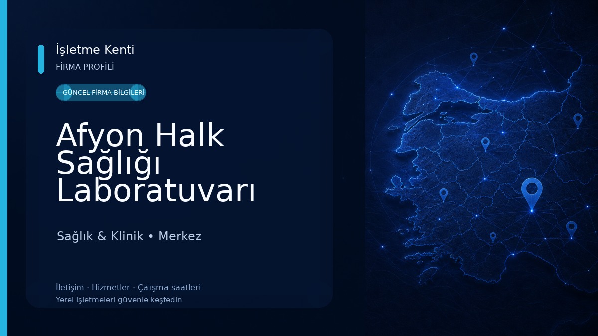 Afyon Halk Sağlığı Laboratuvarı Sağlık & Klinik