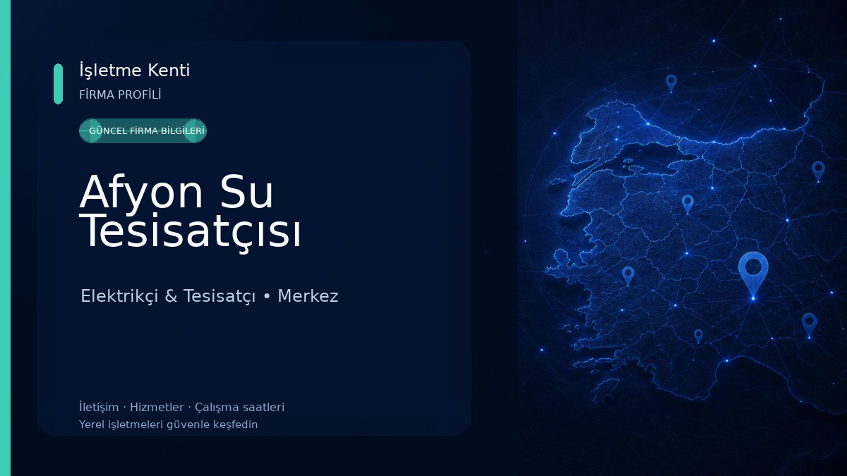 Afyon Su Tesisatçısı 