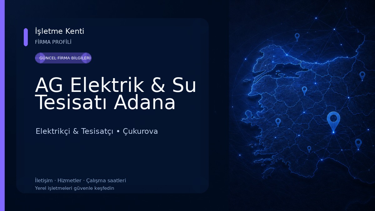 AG Elektrik & Su Tesisatı Adana