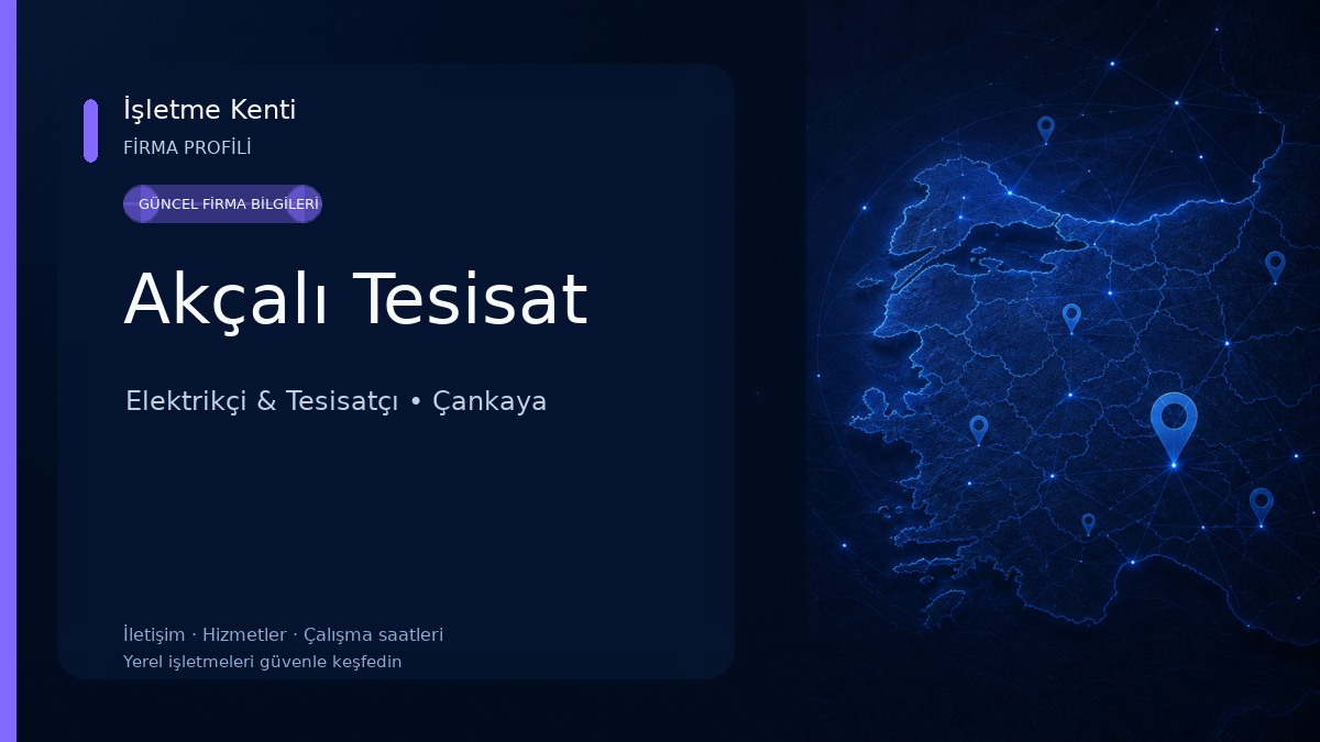 Akçalı Tesisat Elektrikçi & Tesisatçı