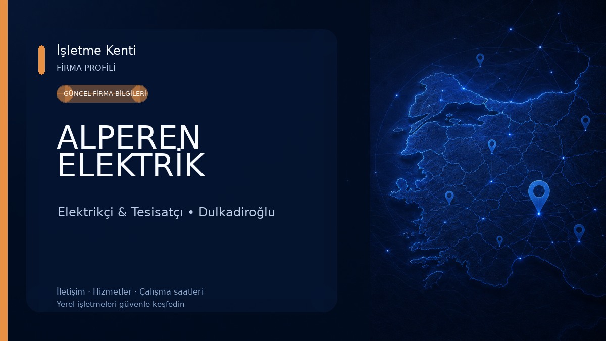 ALPEREN ELEKTRİK Elektrikçi & Tesisatçı