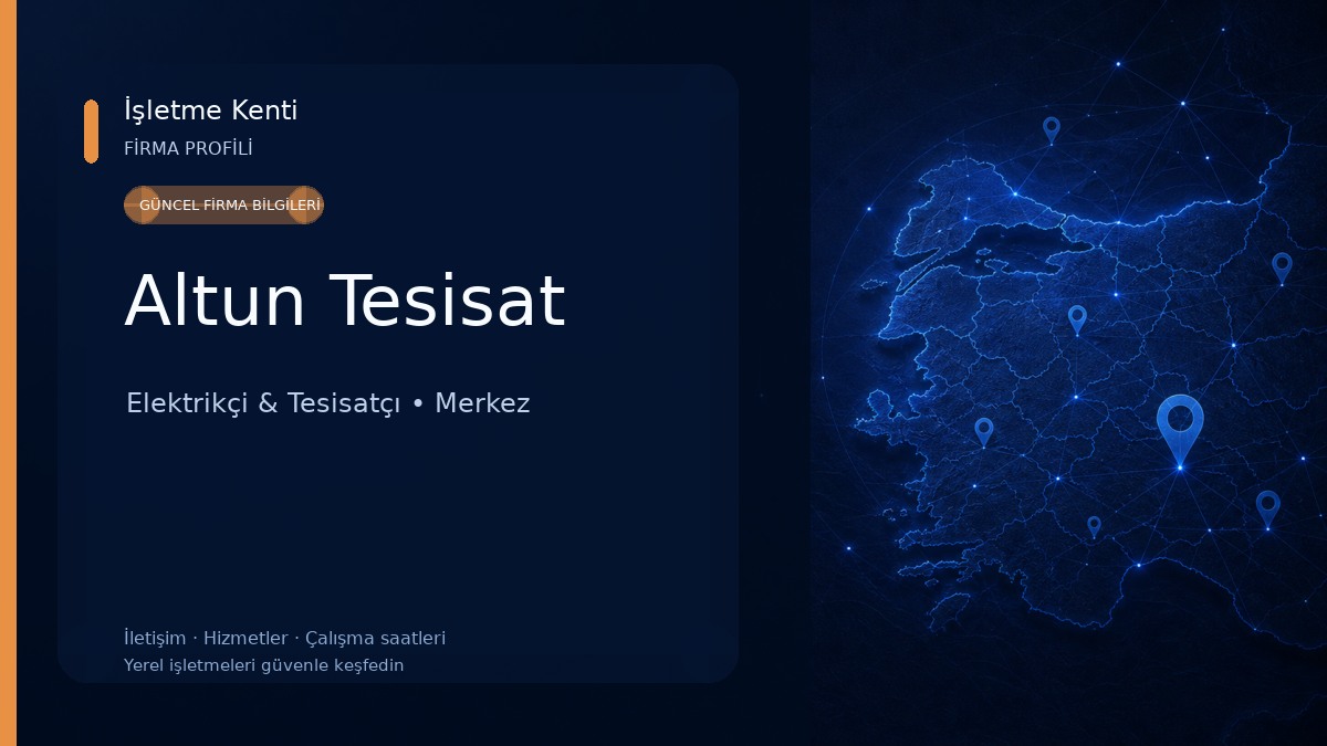 Altun Tesisat Elektrikçi & Tesisatçı
