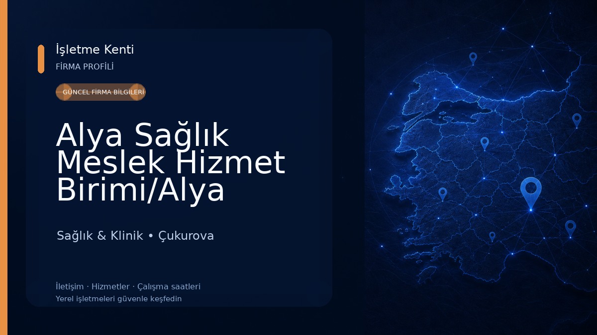 Alya Sağlık Meslek Hizmet Birimi/Alya Sağlık Kabini Sağlık & Klinik