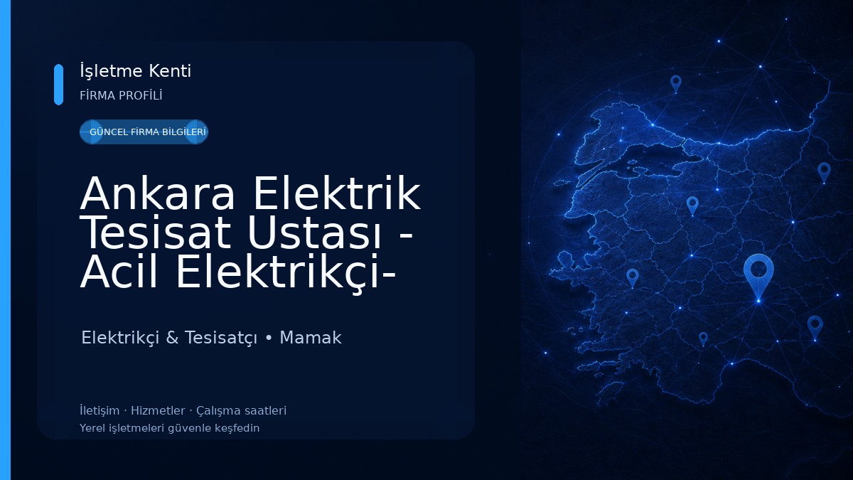 Ankara Elektrik Tesisat Ustası - Acil Elektrikçi- 7/24 Elektrik-Montajı- Avize Montajı - Led ve Spot Döşeme