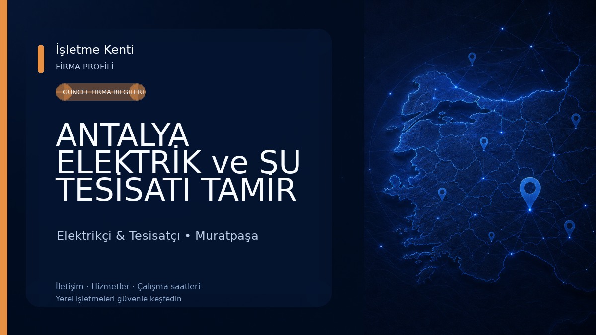 ANTALYA ELEKTRİK ve SU TESİSATI TAMİR ONARIM TADİLAT İŞLERİ - MC TEKNİK