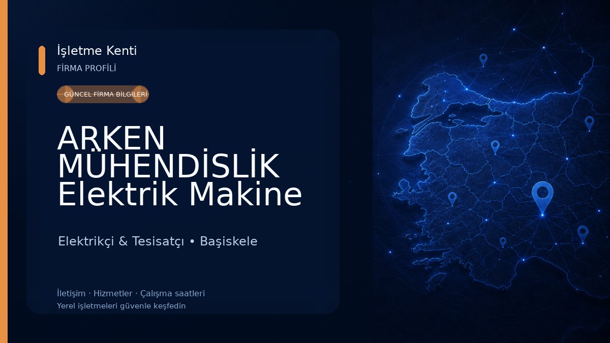 ARKEN MÜHENDİSLİK Elektrik Makine San. ve Tic. Ltd. Şti. Elektrikçi & Tesisatçı