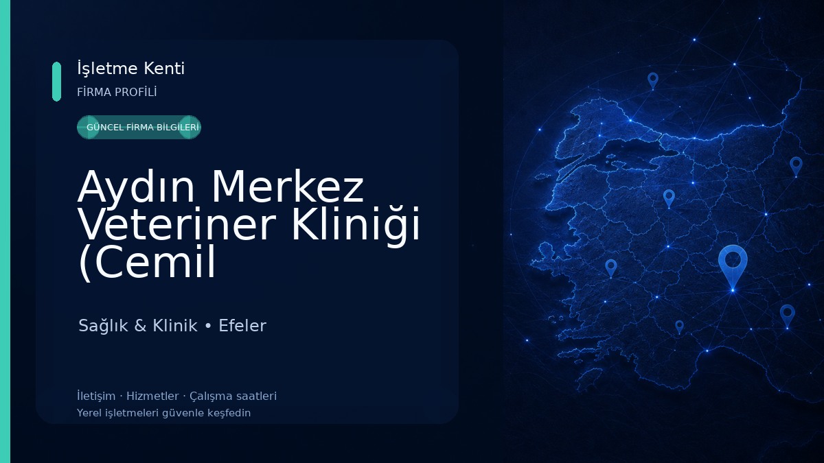 Aydın Merkez Veteriner Kliniği (Cemil ŞAHİN-Bircan ÖZTÜRK) Sağlık & Klinik
