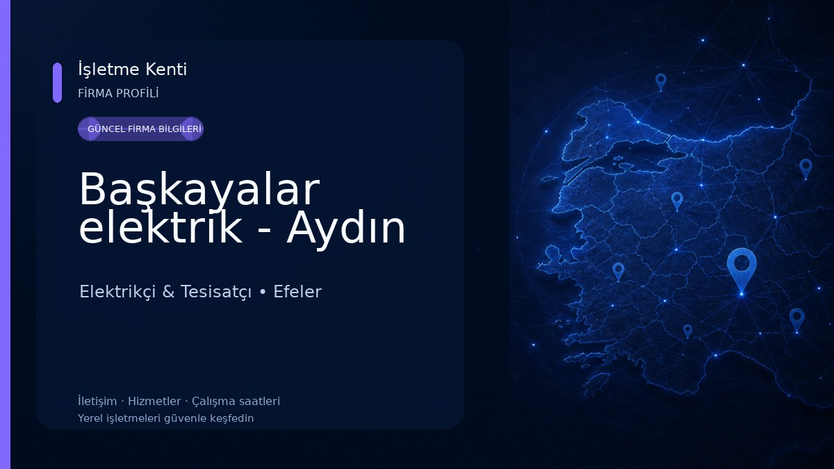 Başkayalar elektrik - Aydın 