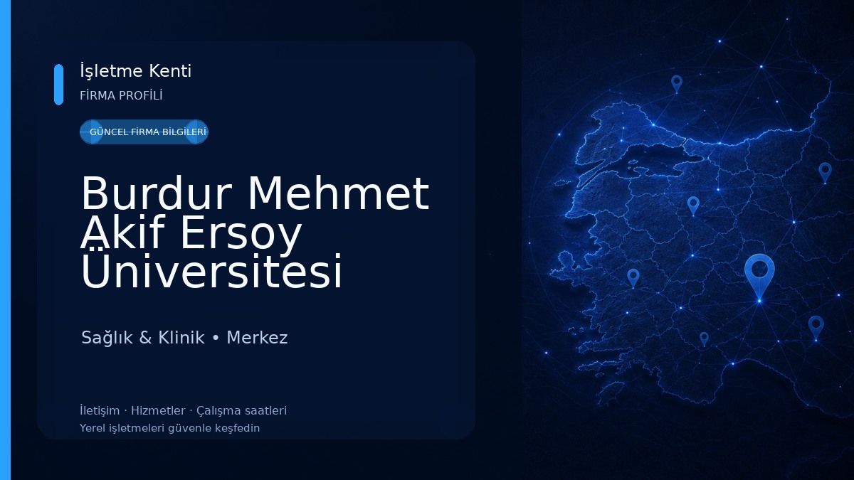Burdur Mehmet Akif Ersoy Üniversitesi Teknik Bilimler Meslek Yüksekokulu Sağlık & Klinik