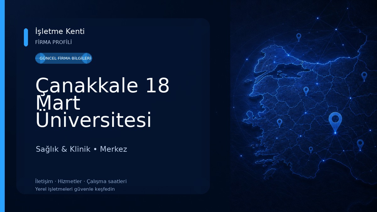Çanakkale 18 Mart Üniversitesi Eğitim Sağlık Ve Bilimsel Araştırma Vakfı Sağlık & Klinik