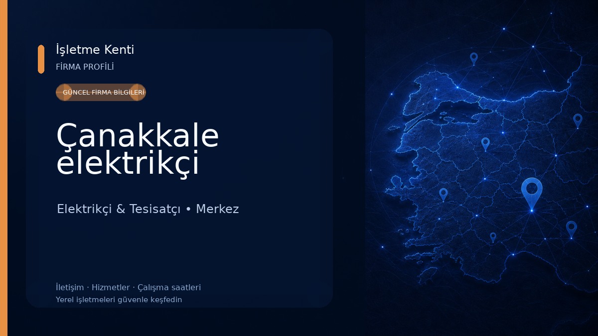 Çanakkale elektrikçi