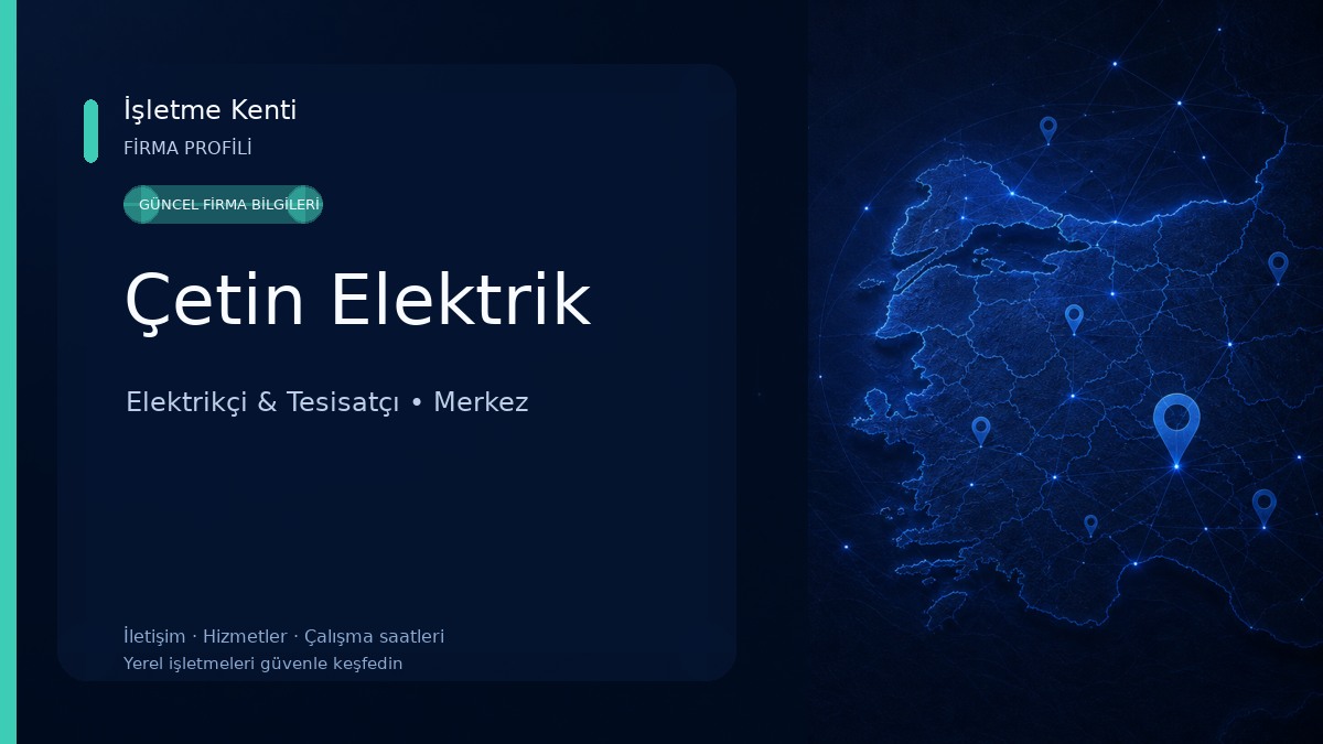 Çetin Elektrik Elektrikçi & Tesisatçı