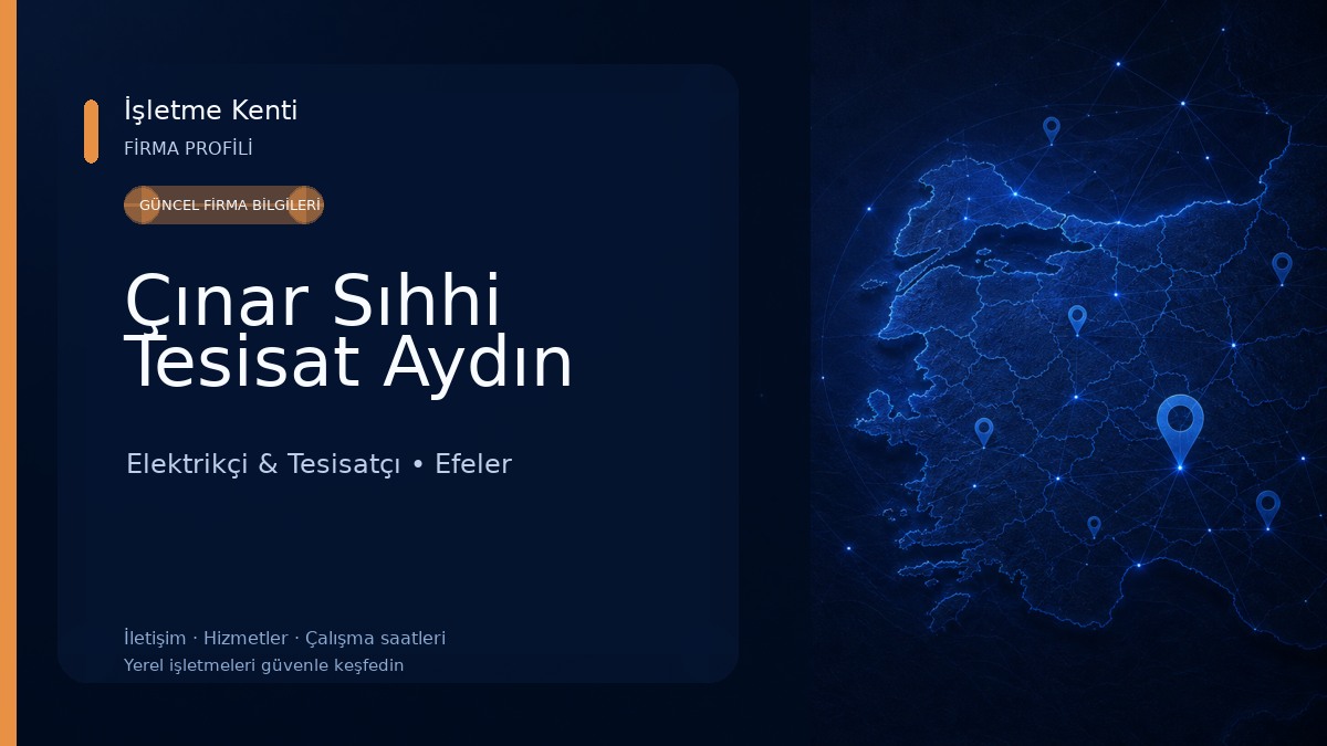 Çınar Sıhhi Tesisat Aydın