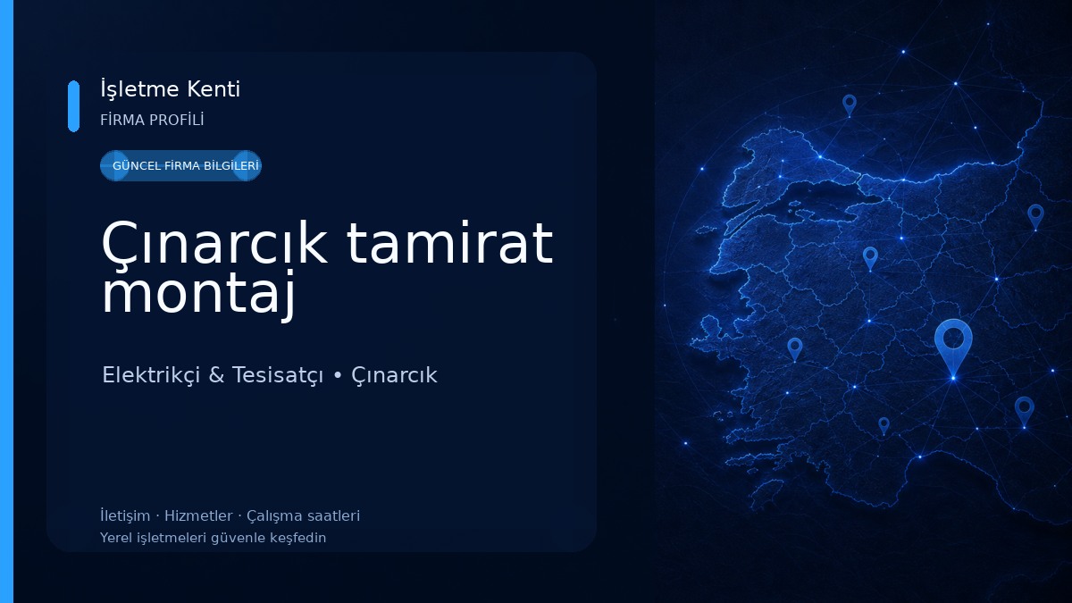 Çınarcık tamirat montaj