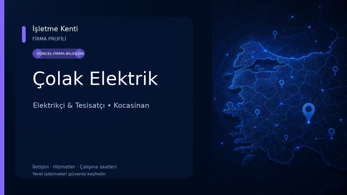 Çolak Elektrik Elektrikçi & Tesisatçı