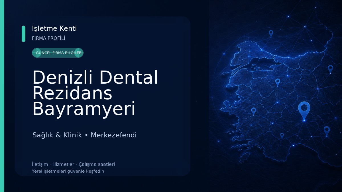 Denizli Dental Rezidans Bayramyeri Şubesi Ağız ve Diş Sağlığı Merkezi Sağlık & Klinik