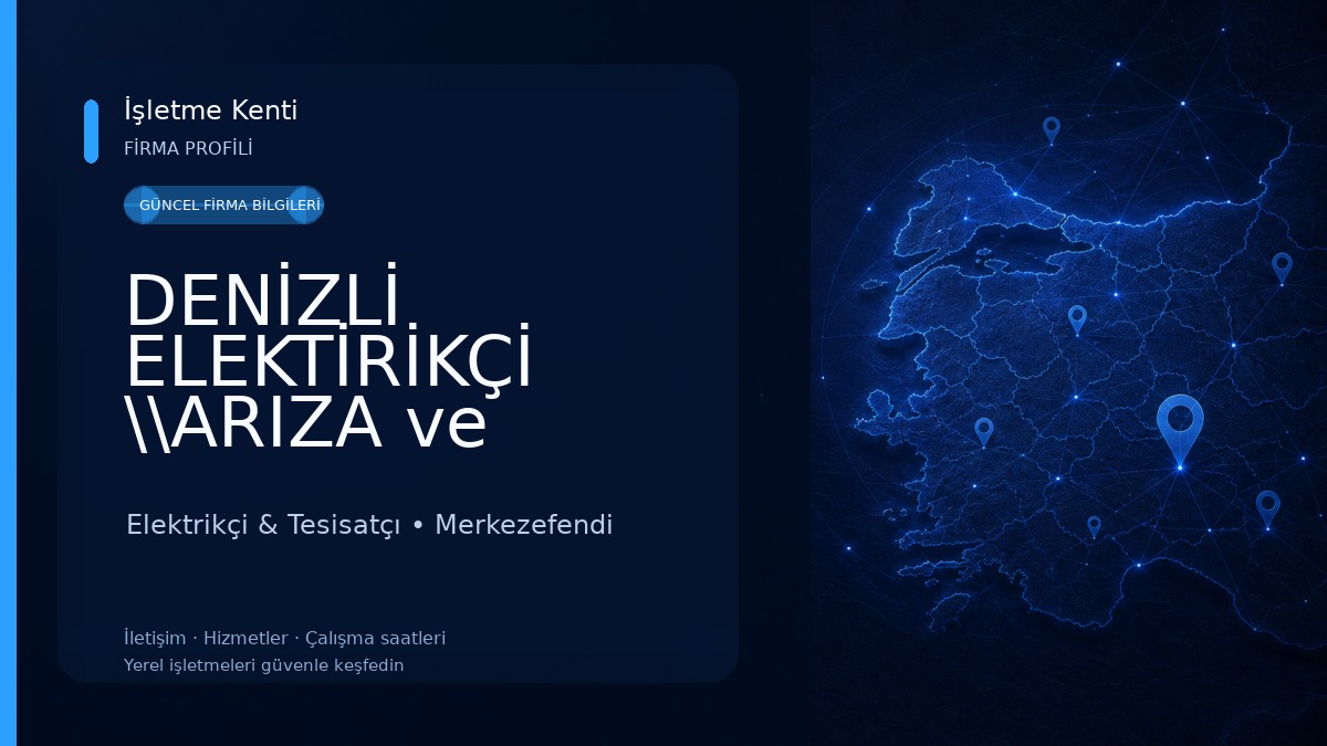 DENİZLİ ELEKTİRİKÇİ \\ARIZA ve TESİSAT USTASI Elektrikçi & Tesisatçı