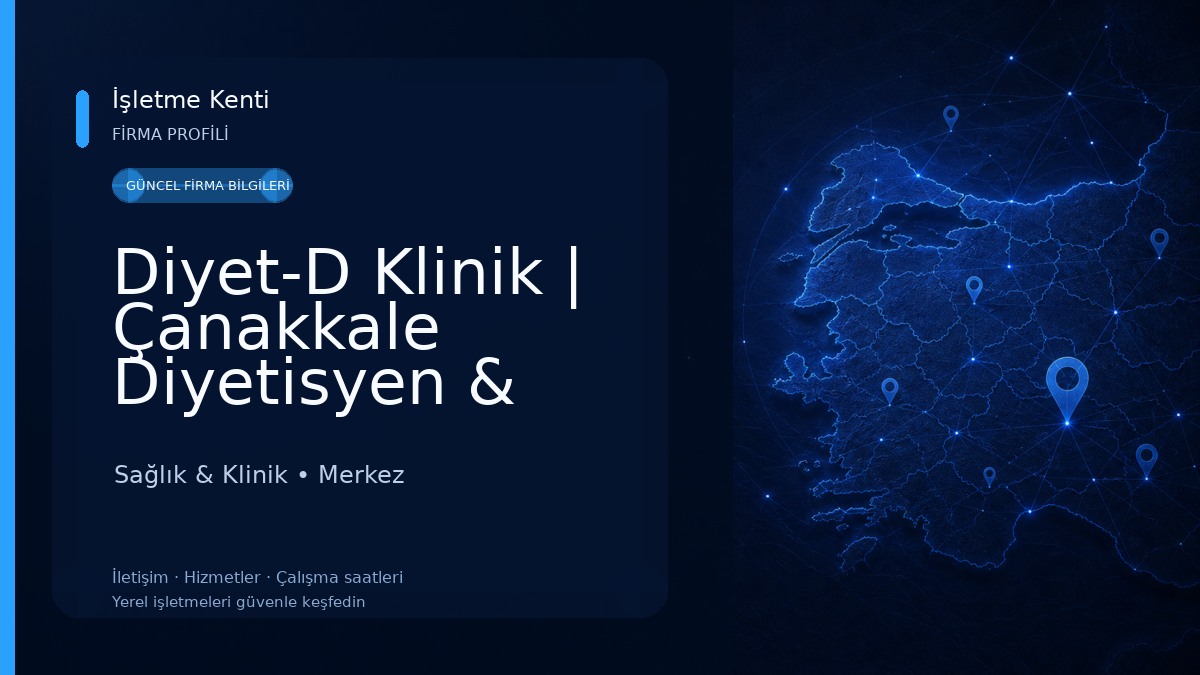 Diyet-D Klinik | Çanakkale Diyetisyen & Biorezonans Terapi Merkezi