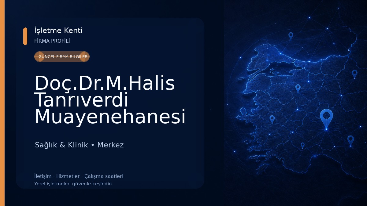 Doç.Dr.M.Halis Tanrıverdi Muayenehanesi LONGEVİTY KLİNİK Sağlık & Klinik
