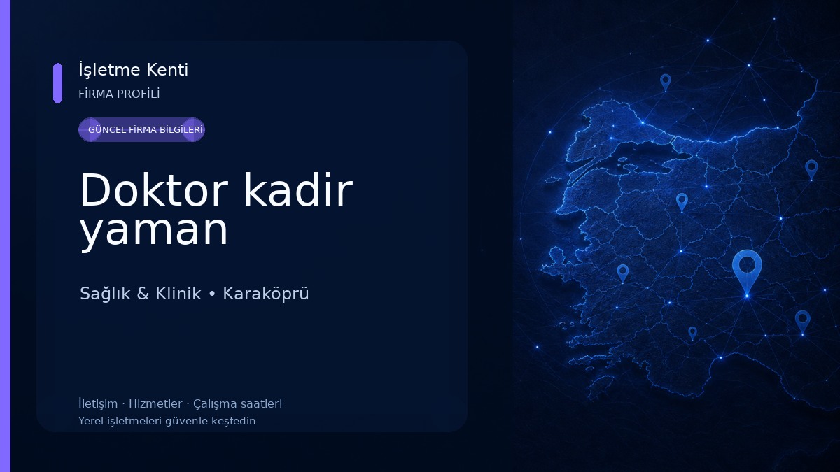 Doktor kadir yaman Sağlık & Klinik