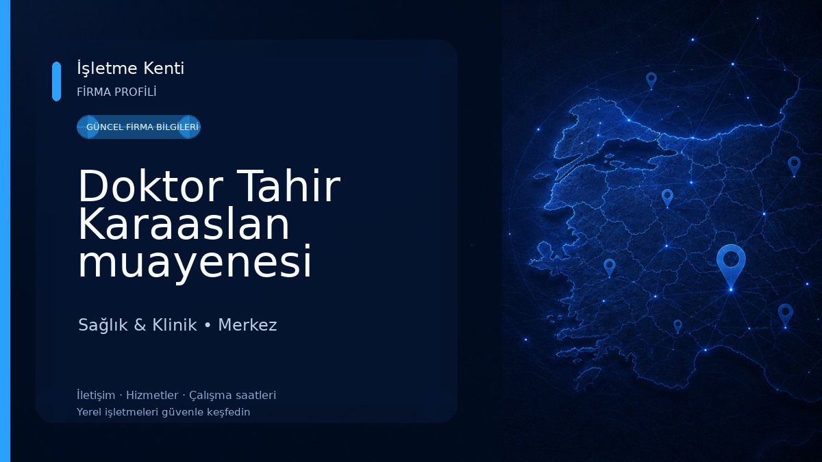 Doktor Tahir Karaaslan muayenesi