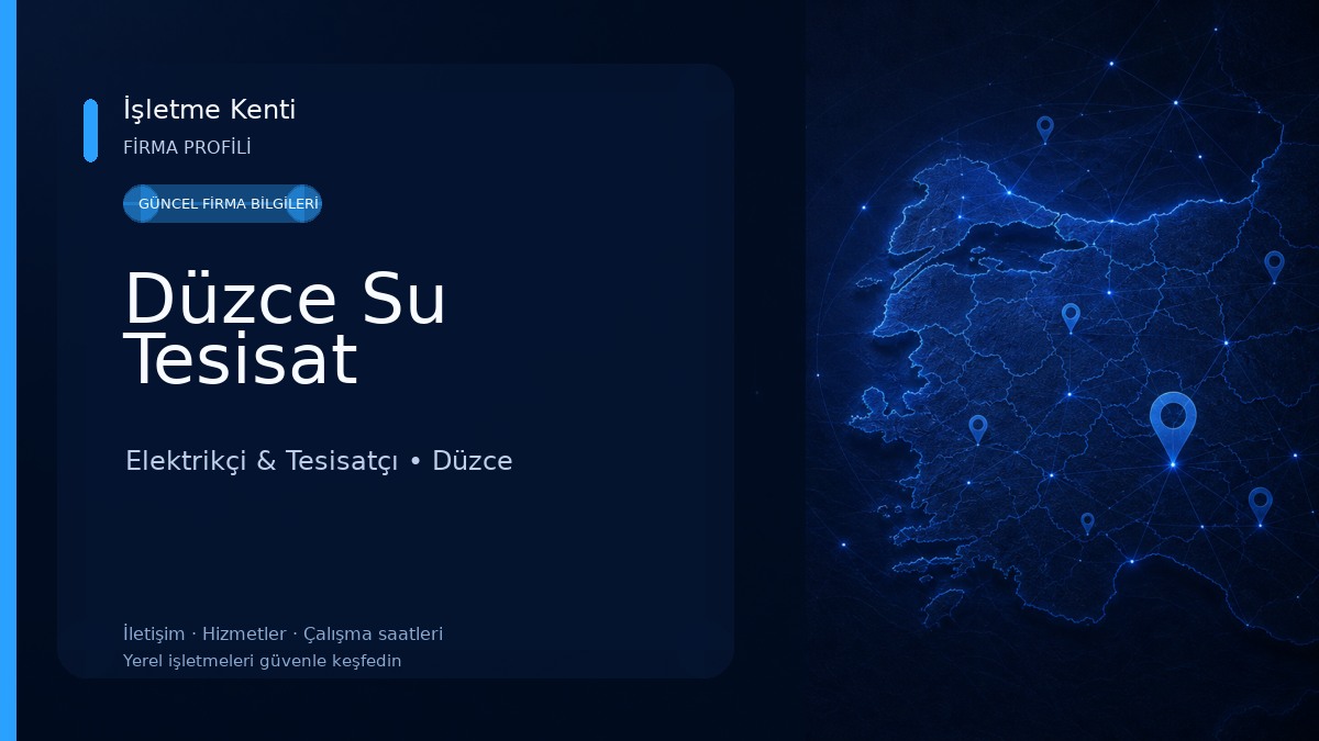 Düzce Su Tesisat Elektrikçi & Tesisatçı