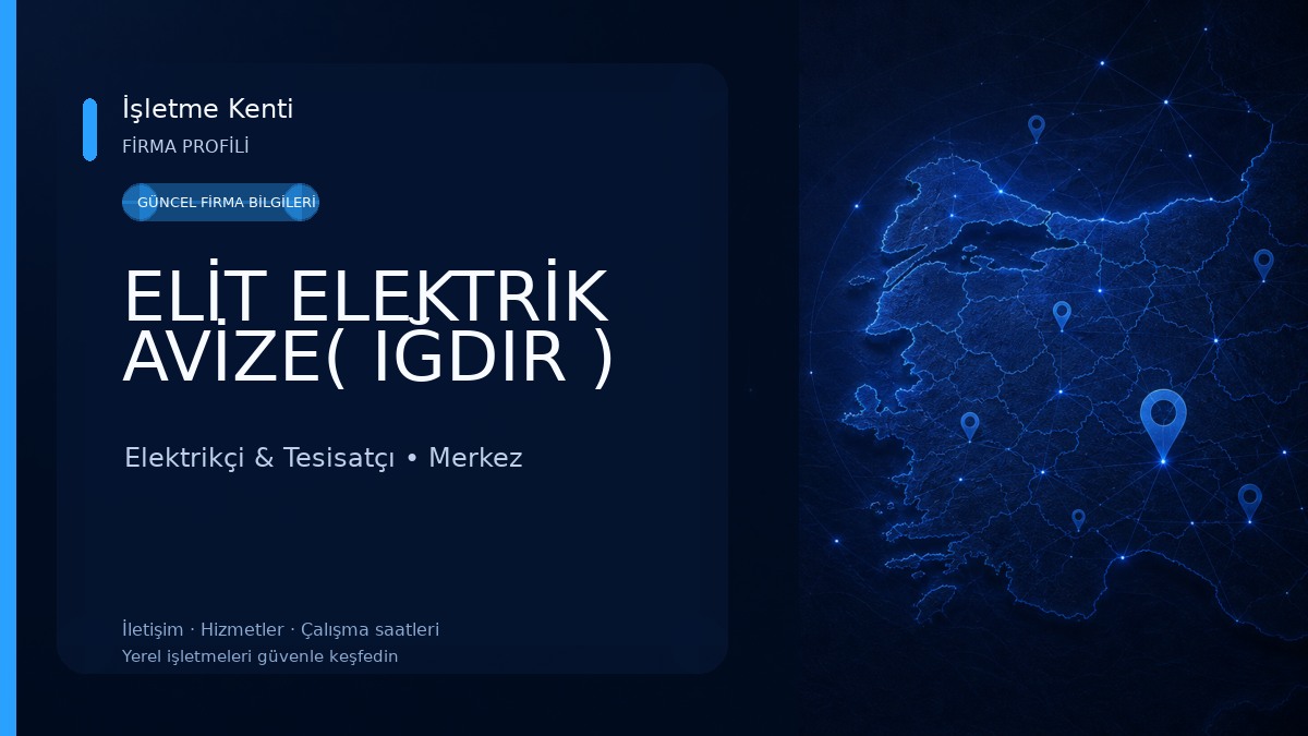 ELİT ELEKTRİK AVİZE( IĞDIR ) Elektrikçi & Tesisatçı