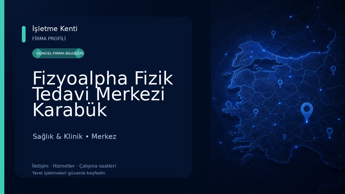 Fizyoalpha Fizik Tedavi Merkezi Karabük Sağlık & Klinik