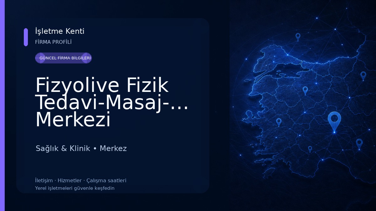 Fizyolive Fizik Tedavi-Masaj-Pilates Merkezi Sağlık & Klinik