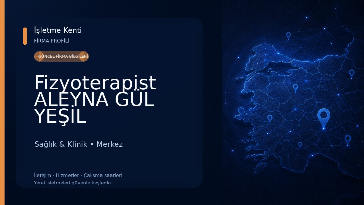 Fizyoterapist ALEYNA GÜL YEŞİL Sağlık & Klinik