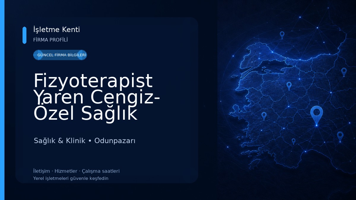 Fizyoterapist Yaren Cengiz- Özel Sağlık Meslek Hizmet Birimi Sağlık & Klinik