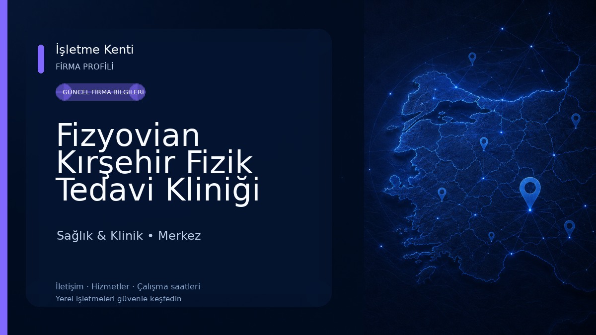 Fizyovian Kırşehir Fizik Tedavi Kliniği Sağlık & Klinik