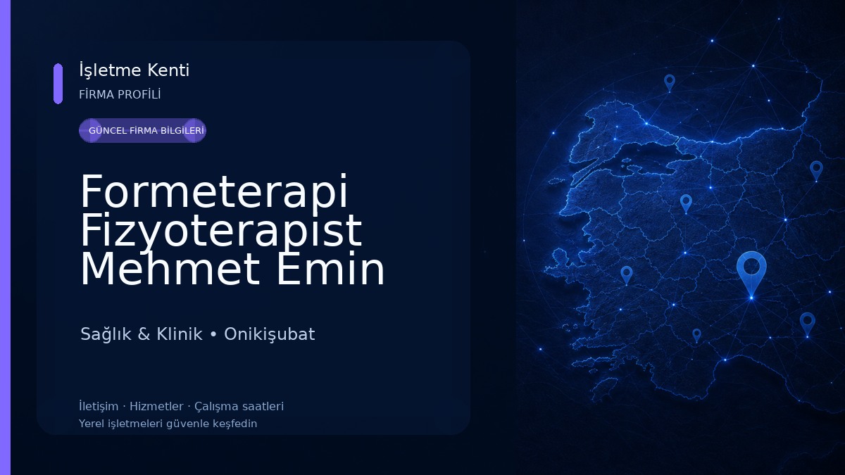 Formeterapi Fizyoterapist Mehmet Emin Sığındım
