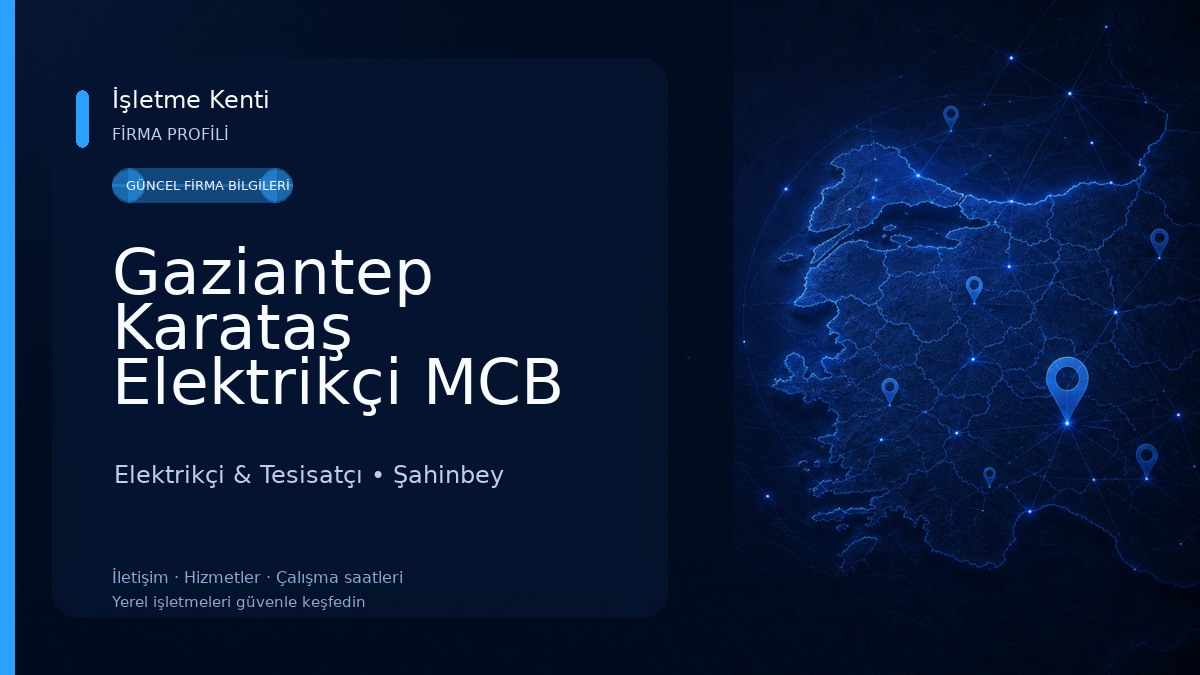 Gaziantep Karataş Elektrikçi MCB Elektrik