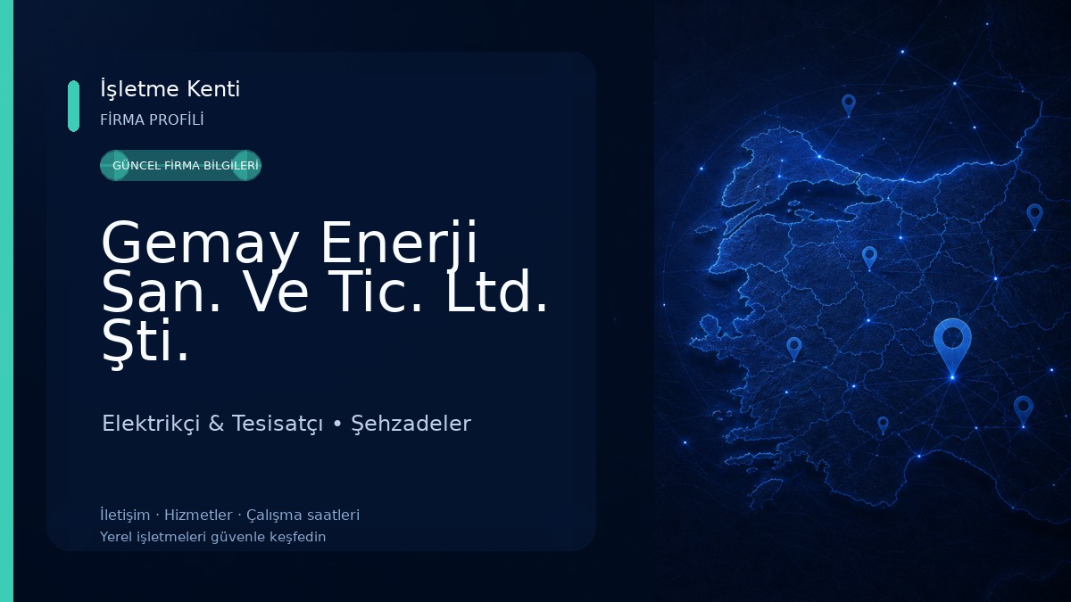 Gemay Enerji San. Ve Tic. Ltd. Şti. Elektrikçi & Tesisatçı