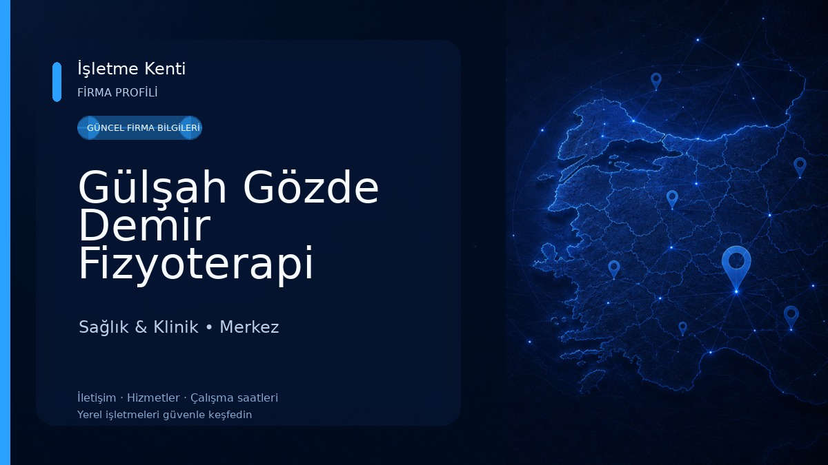 Gülşah Gözde Demir Fizyoterapi Danışmanlık & Sağlıklı Yaşam Merkezi GTOS Terapi Burdur 