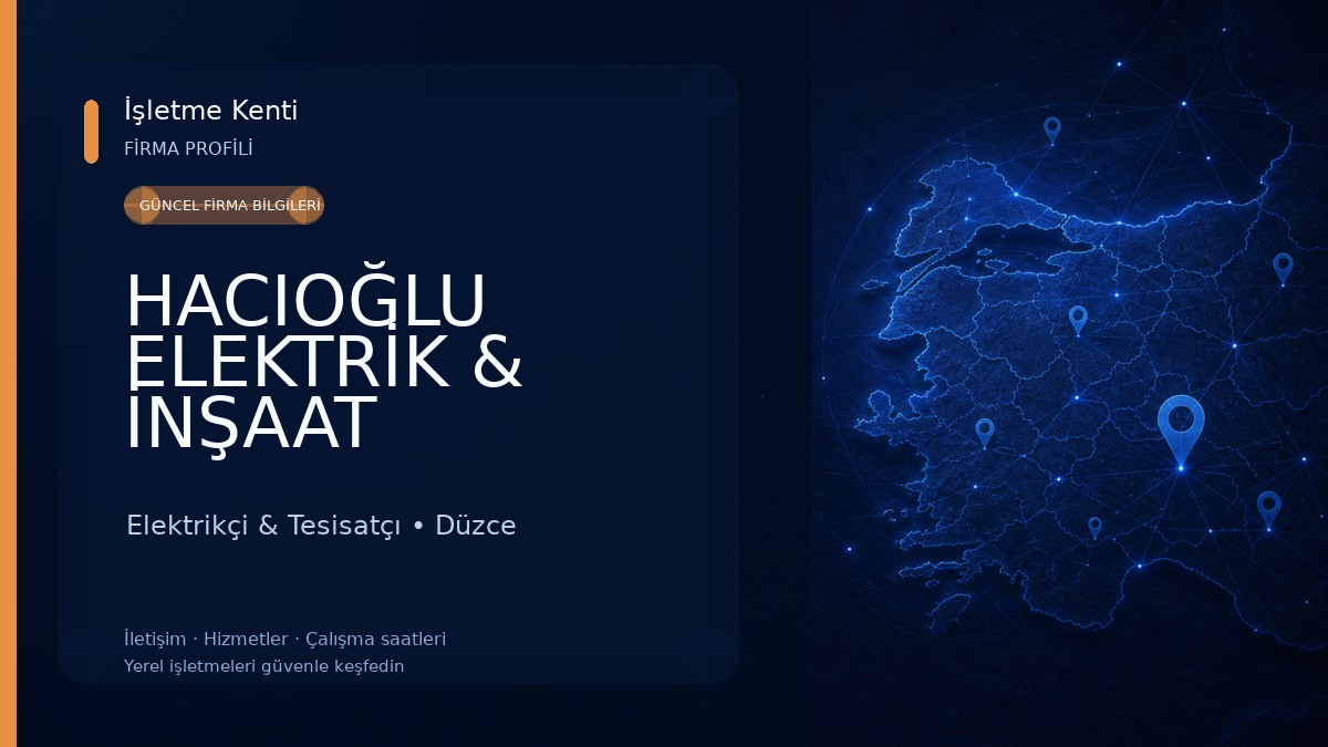 HACIOĞLU ELEKTRİK & İNŞAAT SAN.TİC.LTD.ŞTİ