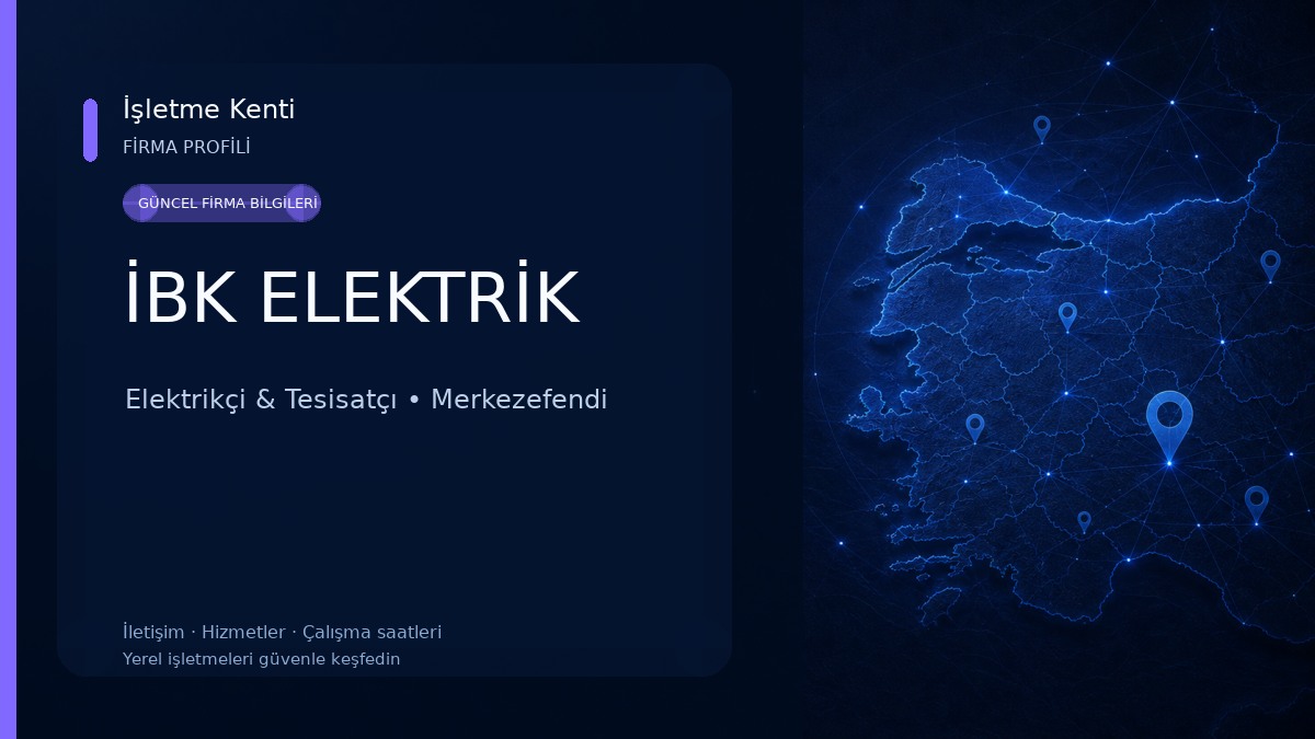 İBK ELEKTRİK Elektrikçi & Tesisatçı