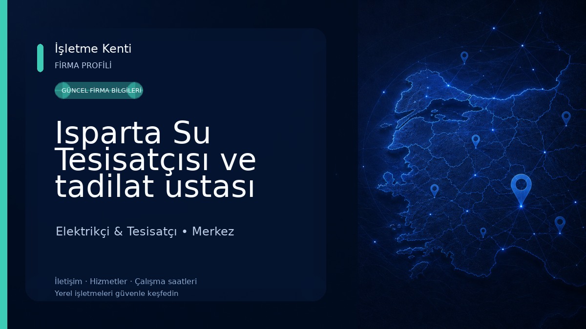 Isparta Su Tesisatçısı ve tadilat ustası Sucu Kerim Elektrikçi & Tesisatçı