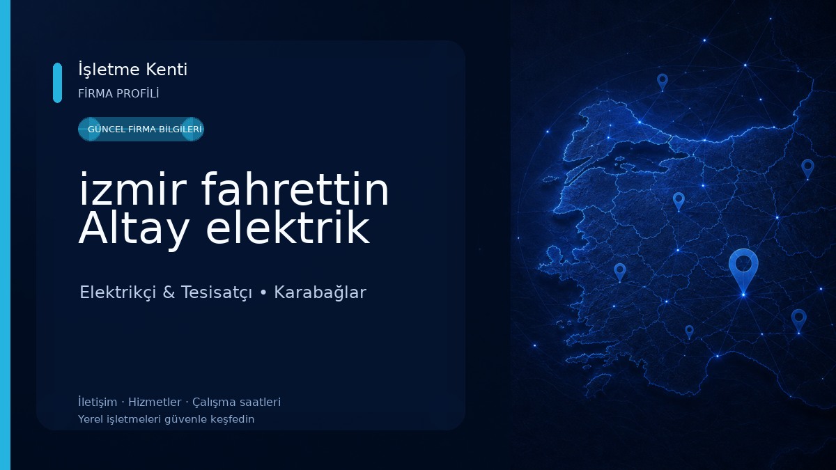 izmir fahrettin Altay elektrik 