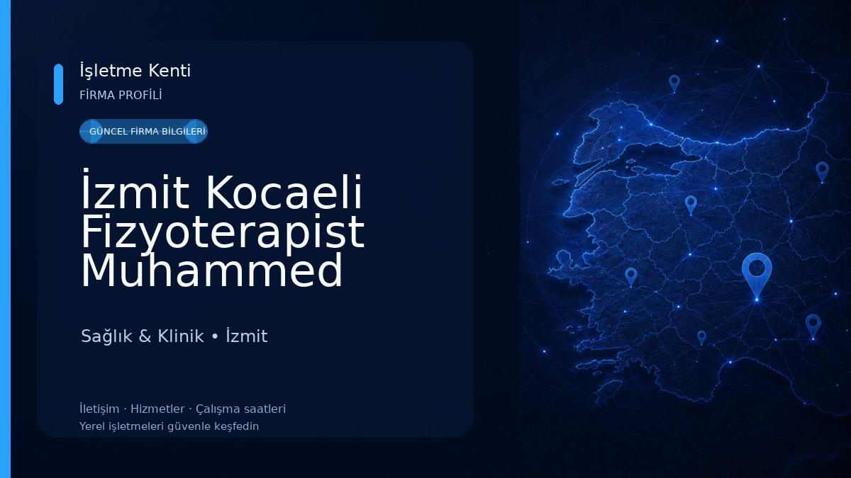 İzmit Kocaeli Fizyoterapist Muhammed Oğuz Çelen 