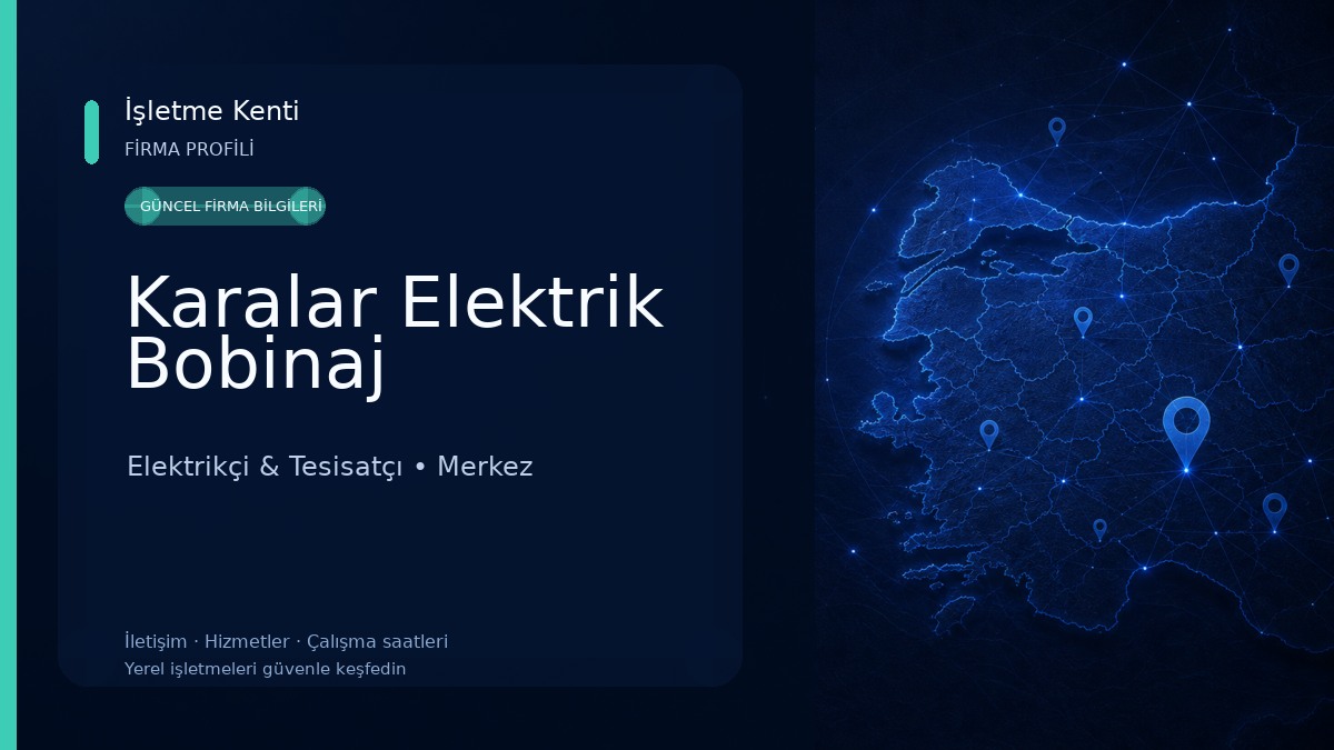 Karalar Elektrik Bobinaj Elektrikçi & Tesisatçı