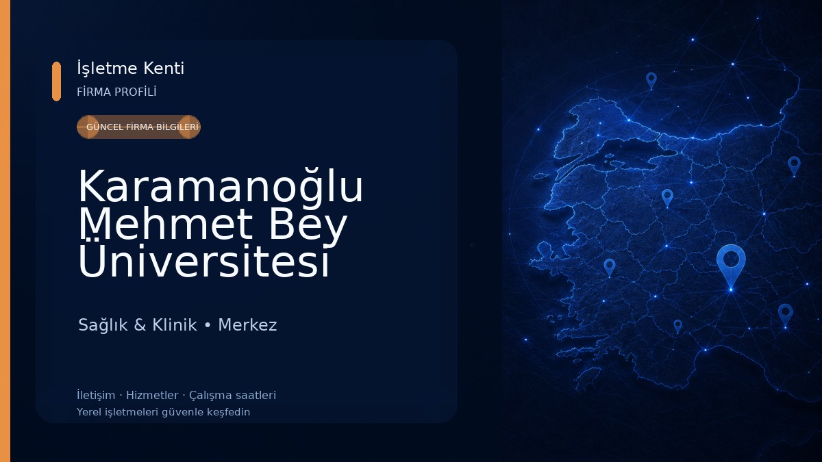 Karamanoğlu Mehmet Bey Üniversitesi Sağlık Yüksekokulu Sağlık & Klinik