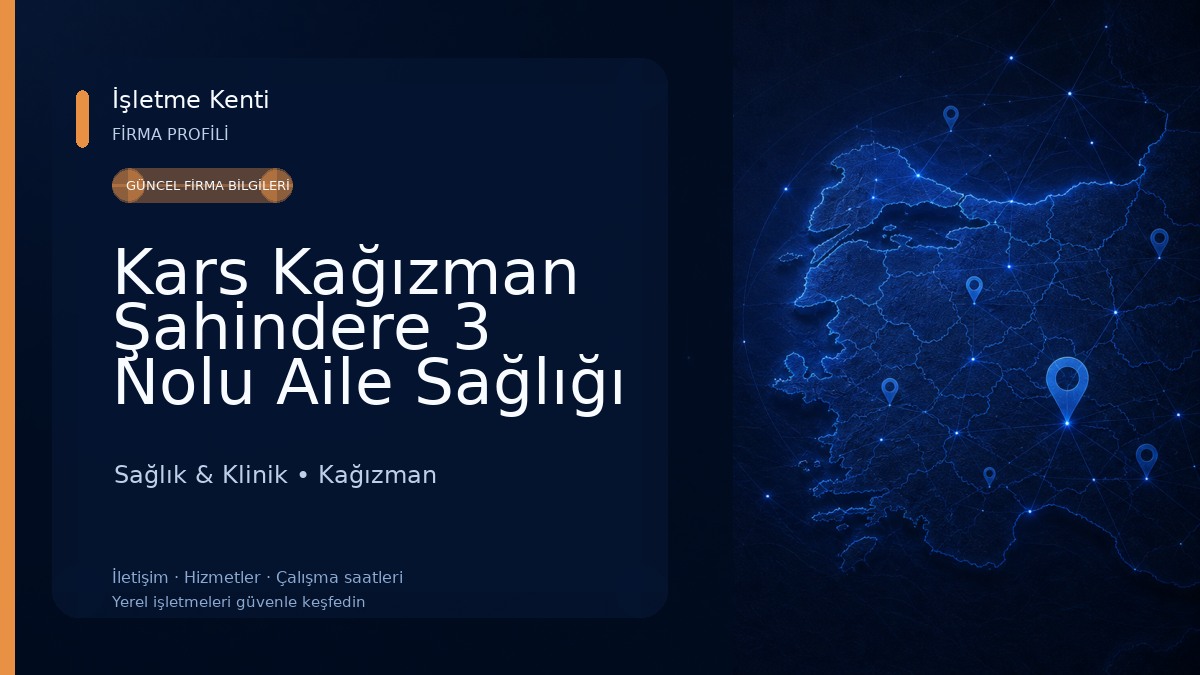Kars Kağızman Şahindere 3 Nolu Aile Sağlığı Merkezi Sağlık & Klinik