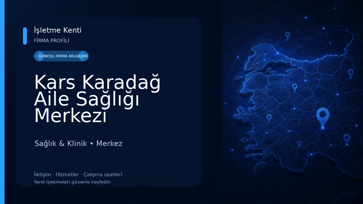 Kars Karadağ Aile Sağlığı Merkezi