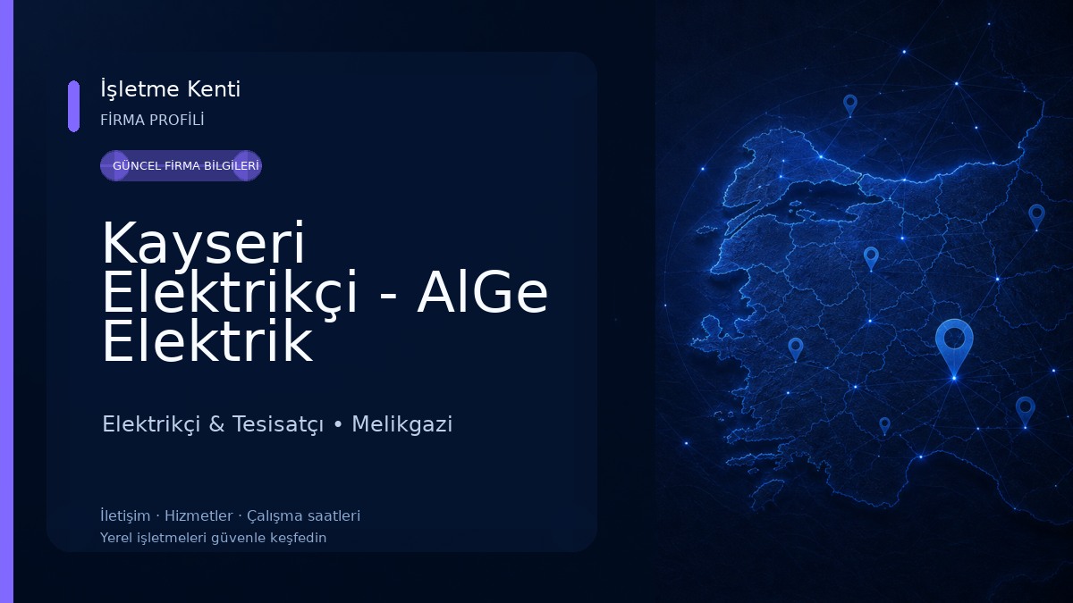 Kayseri Elektrikçi - AlGe Elektrik Elektrikçi & Tesisatçı